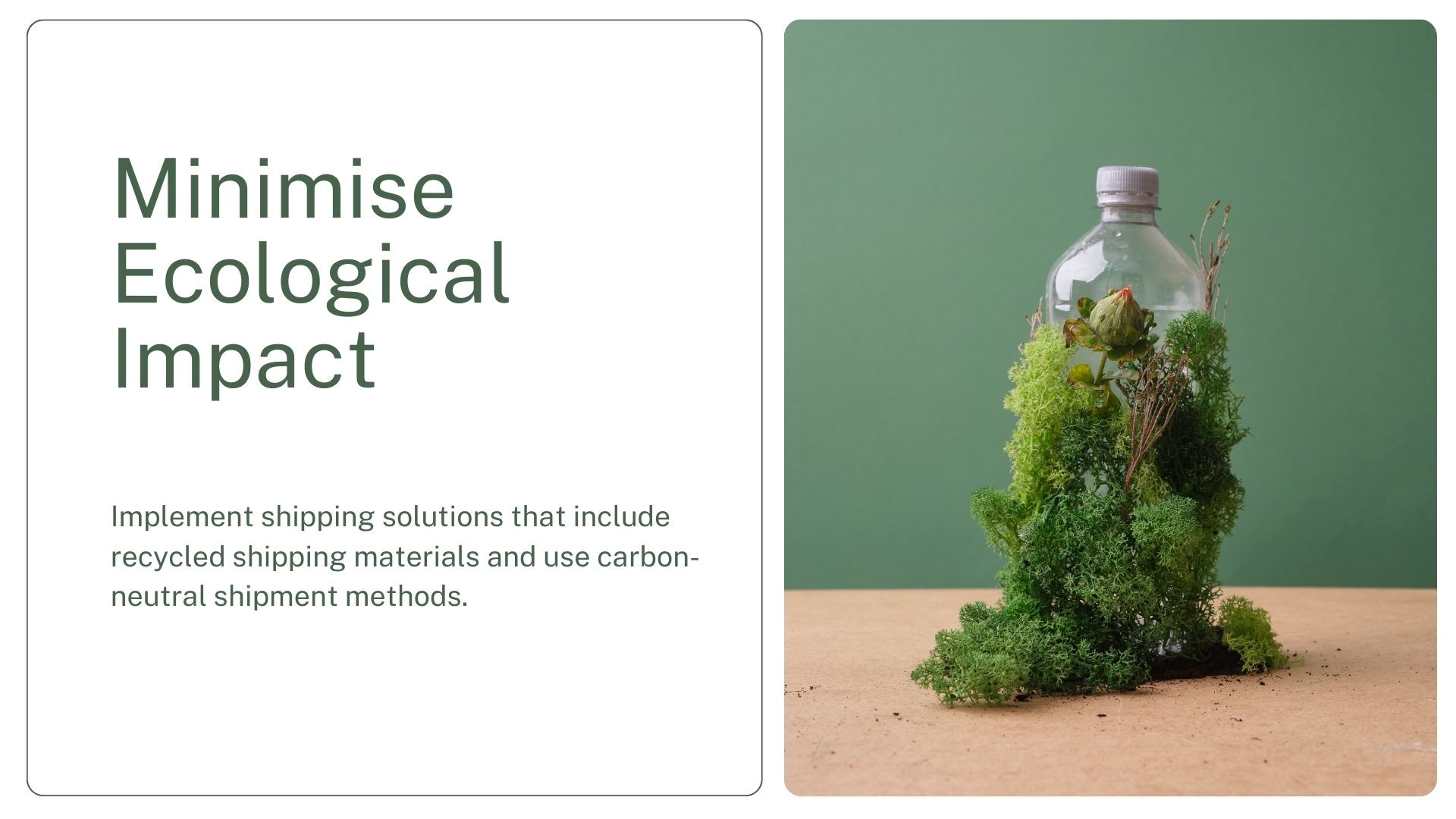 minimise ecological impact minimise ecological impact